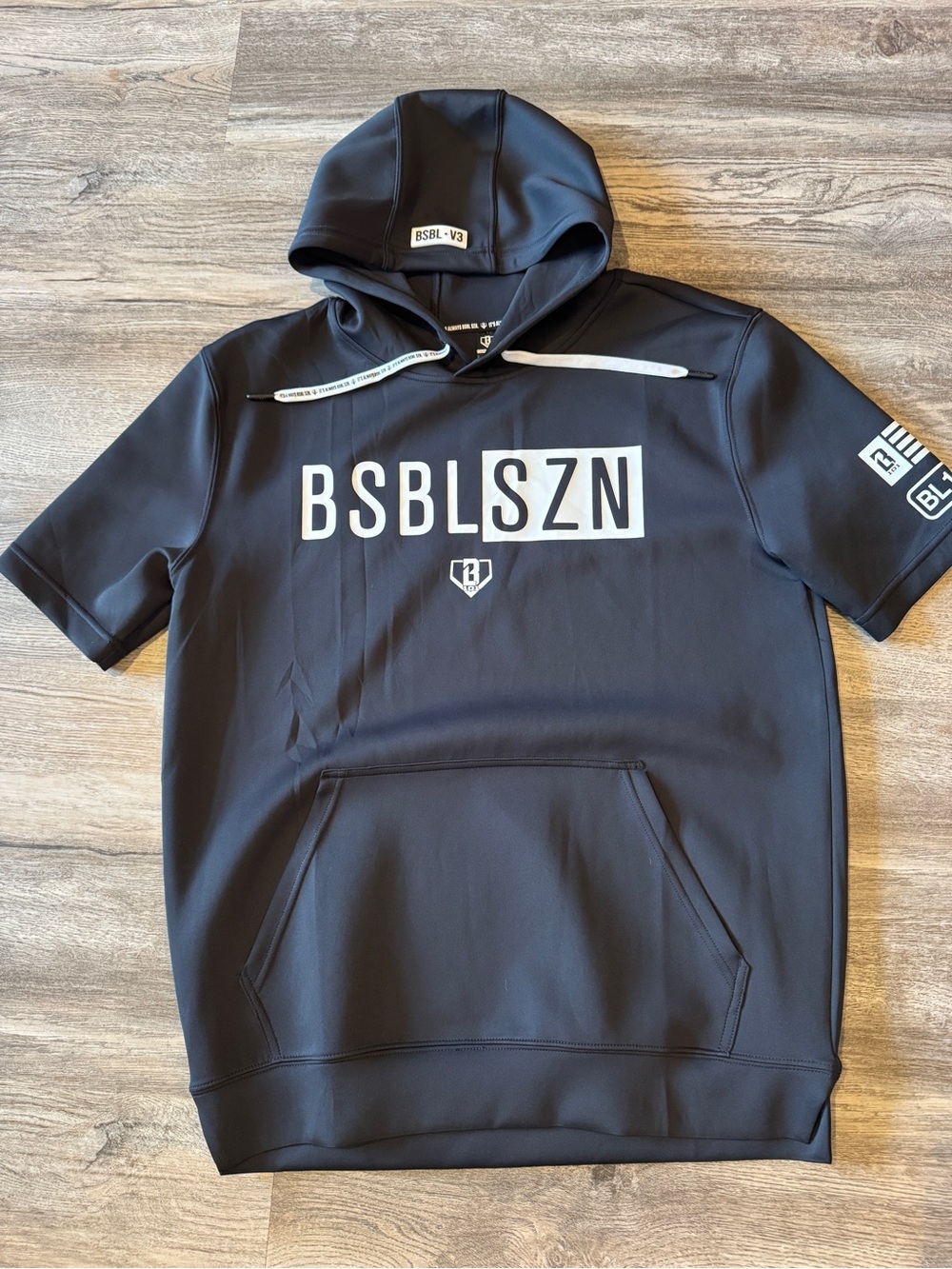 Men’s Short Sleeve Hoodie - Black